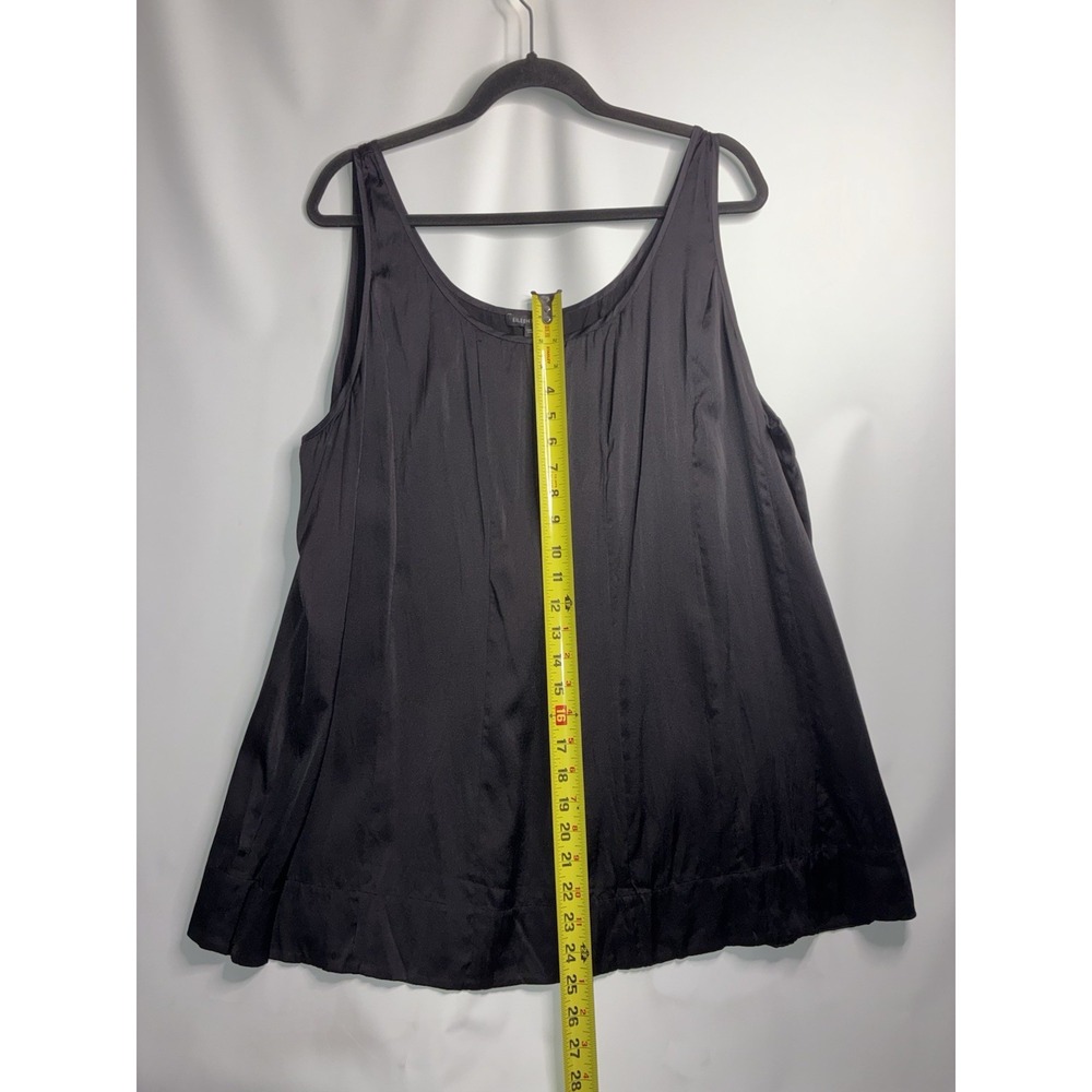 Eileen Fisher Tank Top Women's Size XL Black Silk Spandex Blend Sleeveless - Picture 5 of 6